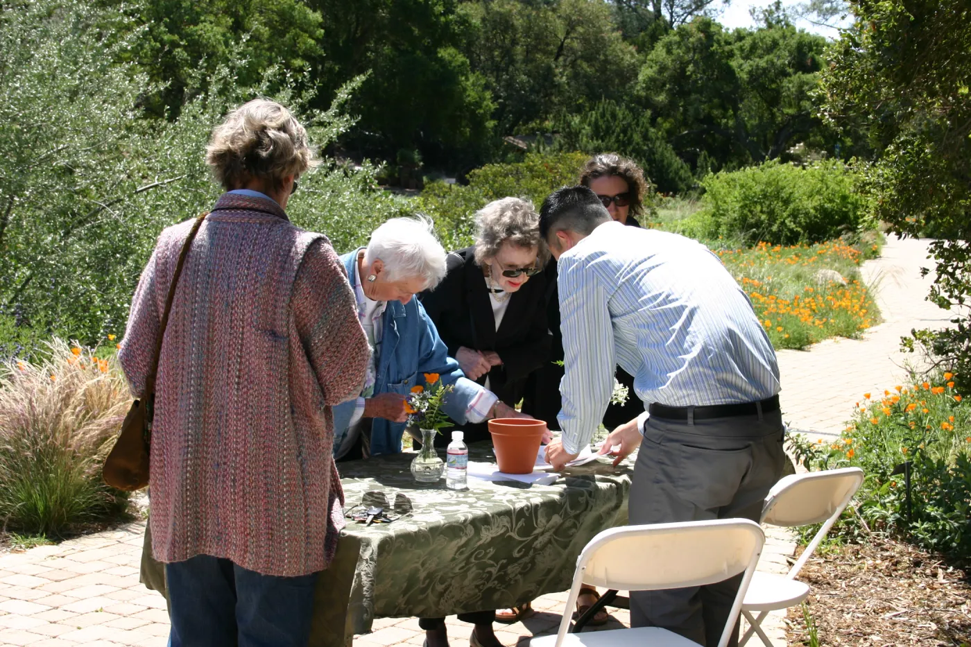 Reception table, Josh Chan and Elijah Mermin, Volunteer Luncheon, 2007