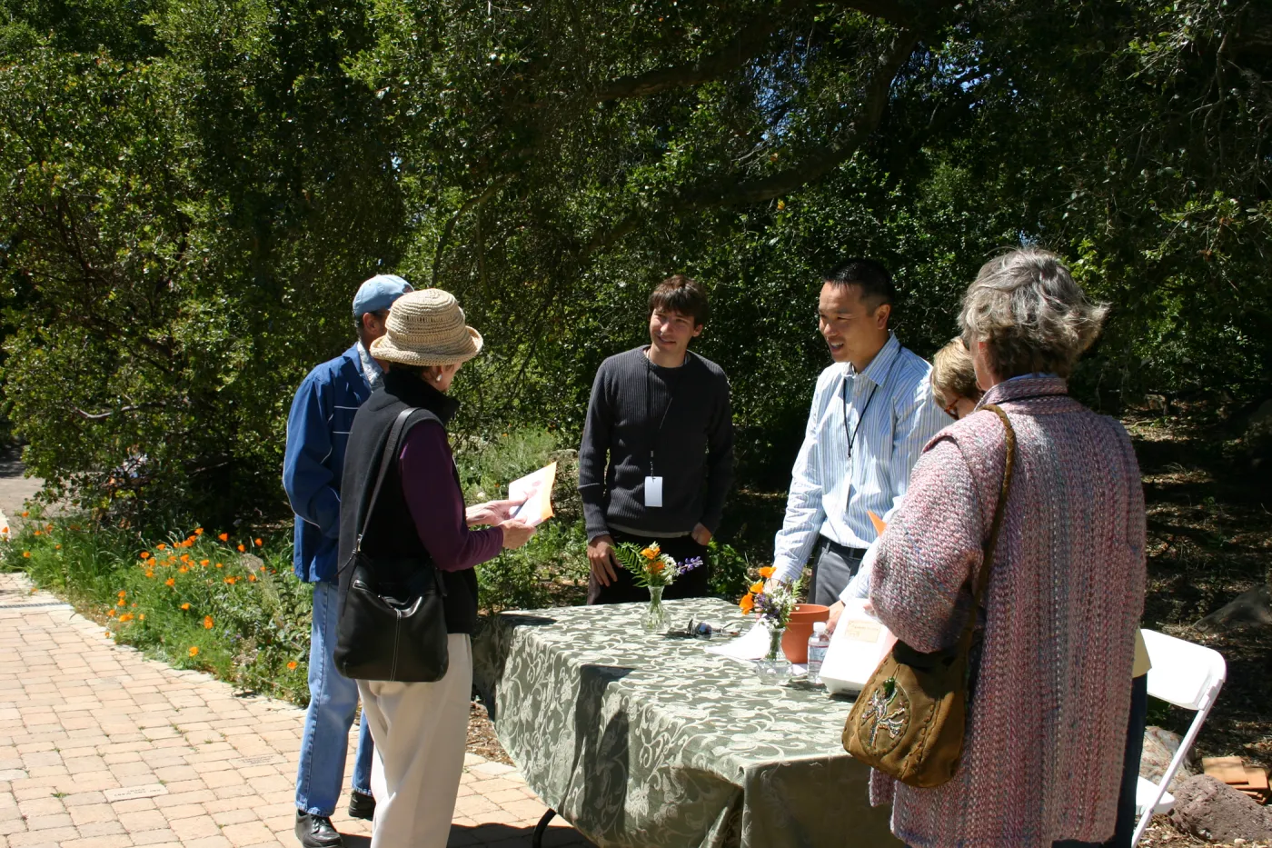Reception table, Josh Chan and Elijah Mermin, Volunteer Luncheon, 2007