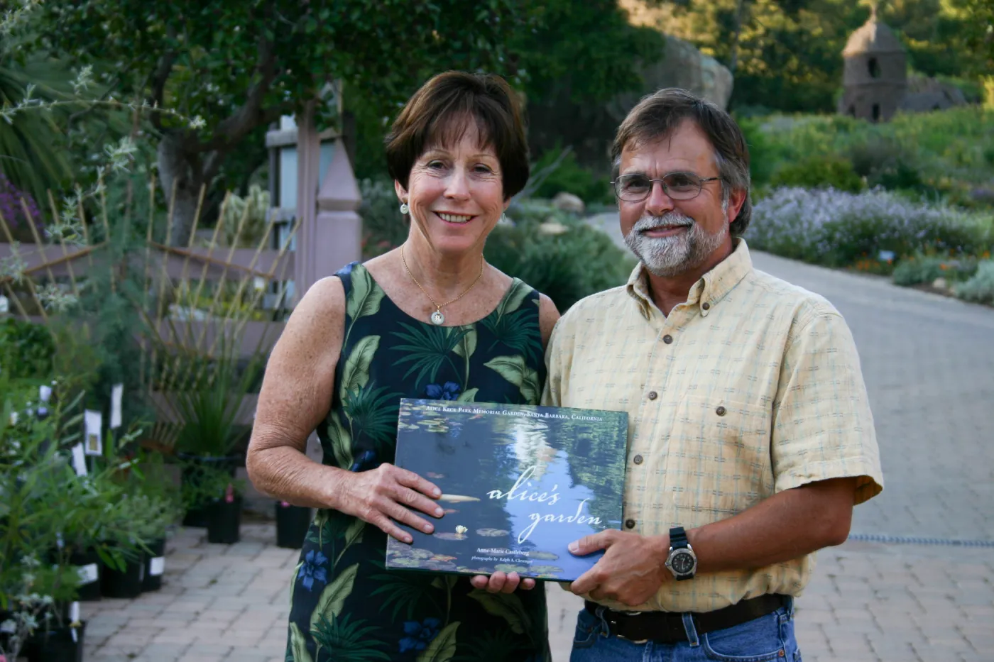 Anne-Marie Castleberg and Ralph Clevenger, Alice's Garden, book signing event at SBBG