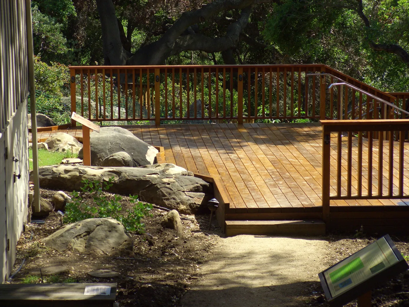 One year after Jesusita Fire - Home Demonstration Garden deck