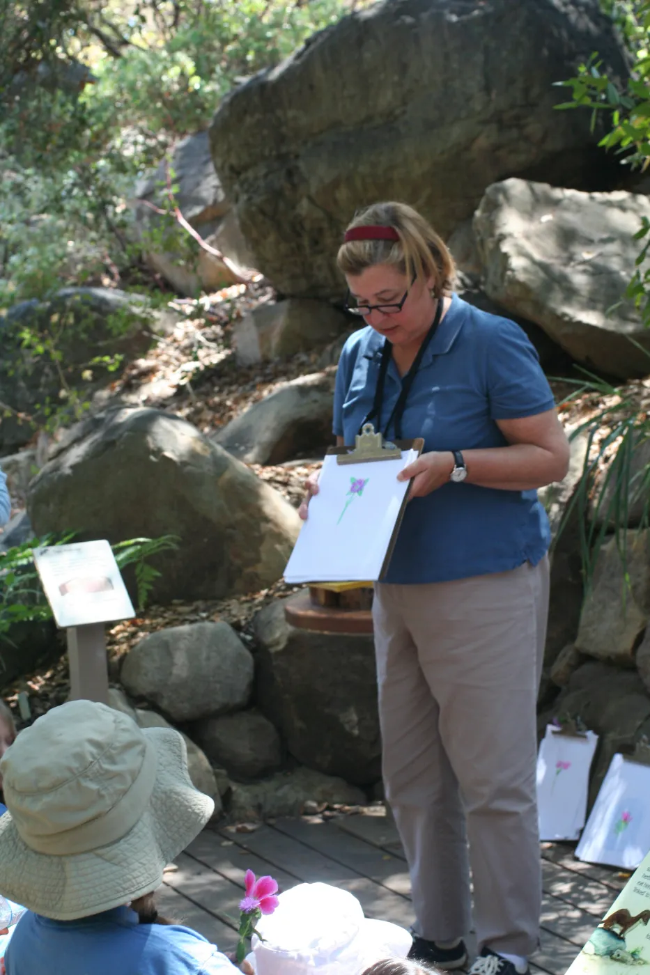 Judy Sanregret, nature crafts, SBBG Summer Nature Camp, 2007