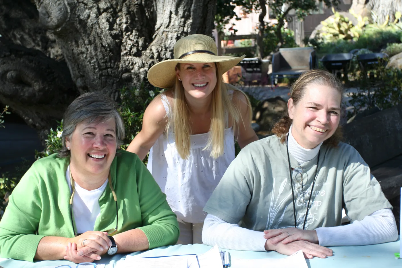 Judy Sanregret, Joan Evans, SBBG Egg Hunt, 2009