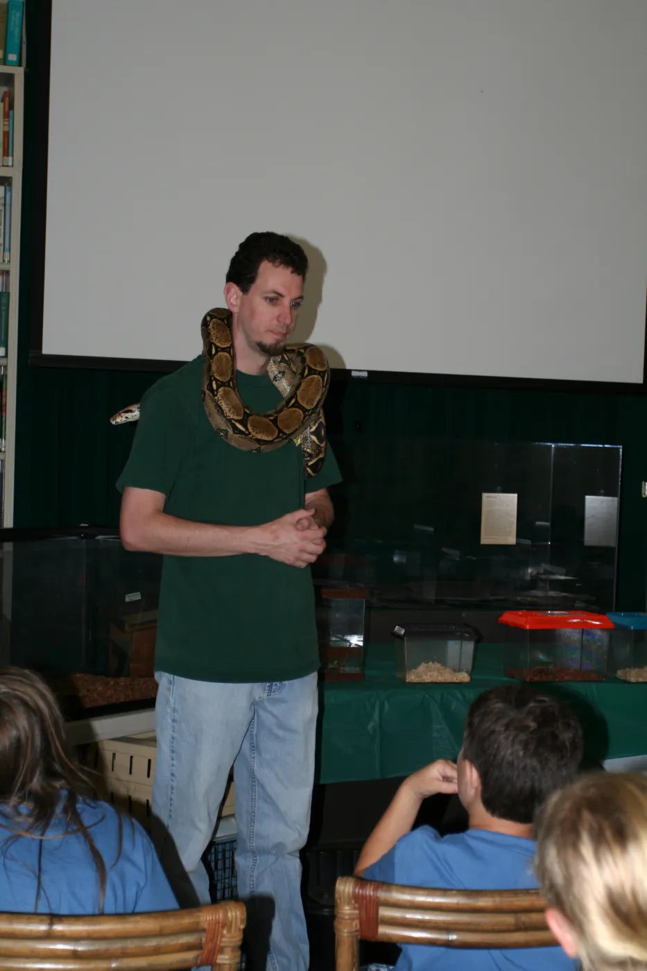 reptiles in the Blaksley Library, SBBG Summer Nature Camp, 2009