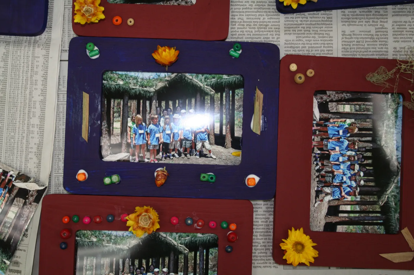 picture frame nature craft, SBBG Summer Nature Camp, 2009