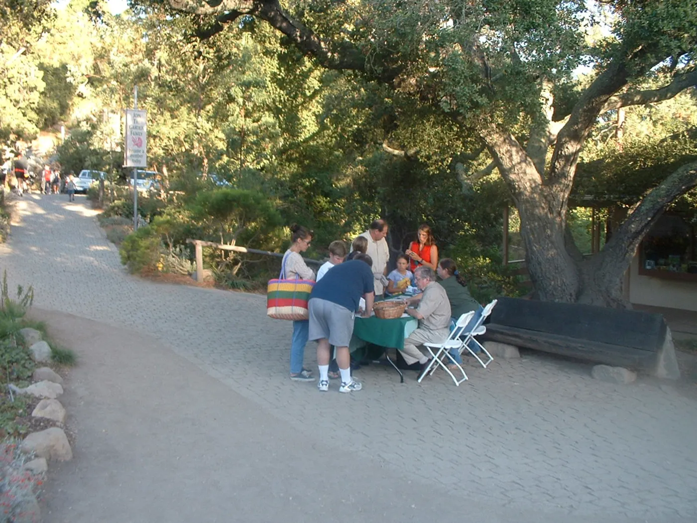 reception desk, Great Garden Nature Night, SBBG, 2003