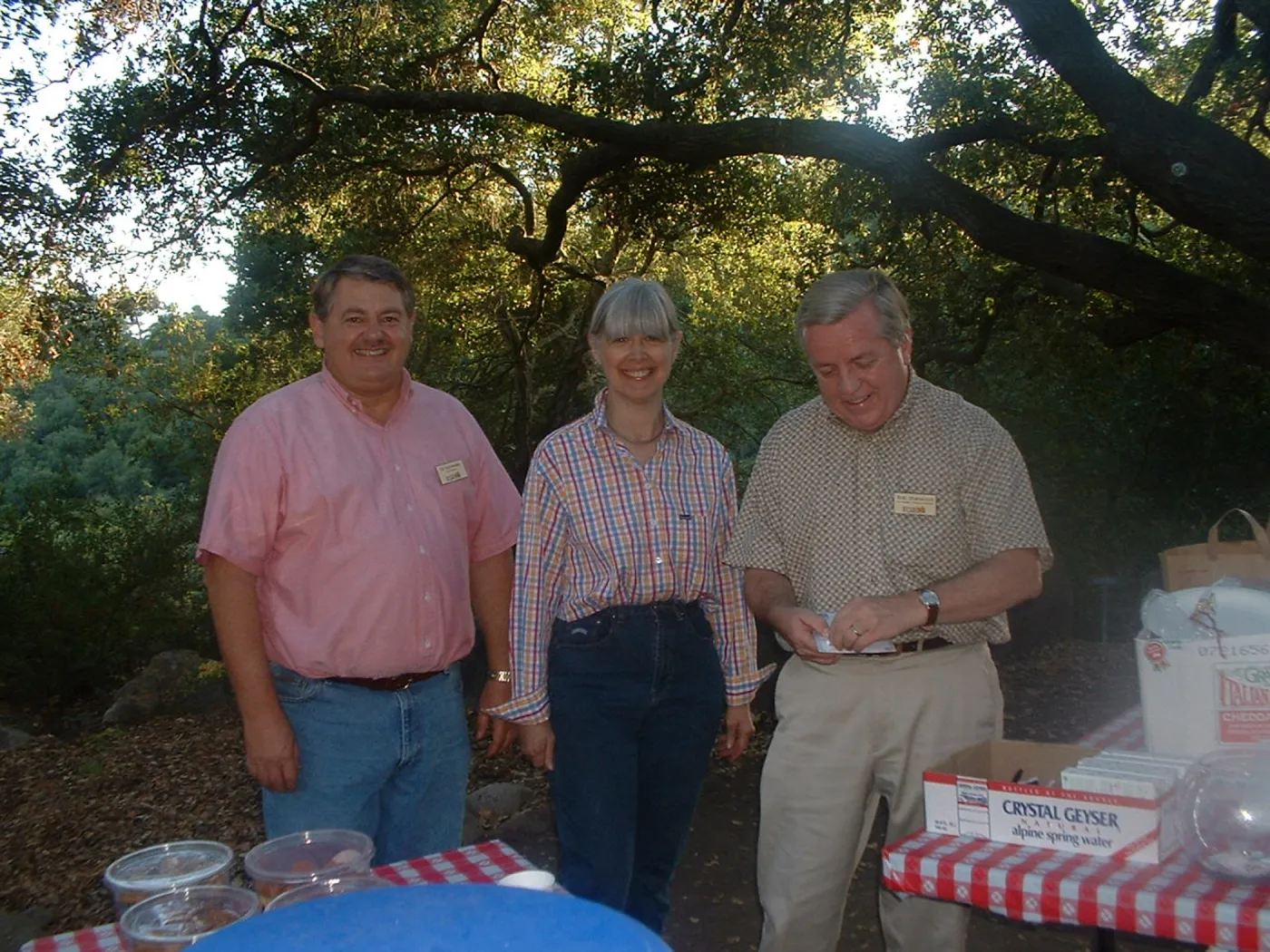 Ed and Sandy Schneider, Bob Sherwood, Great Garden Nature Night, SBBG, 2003
