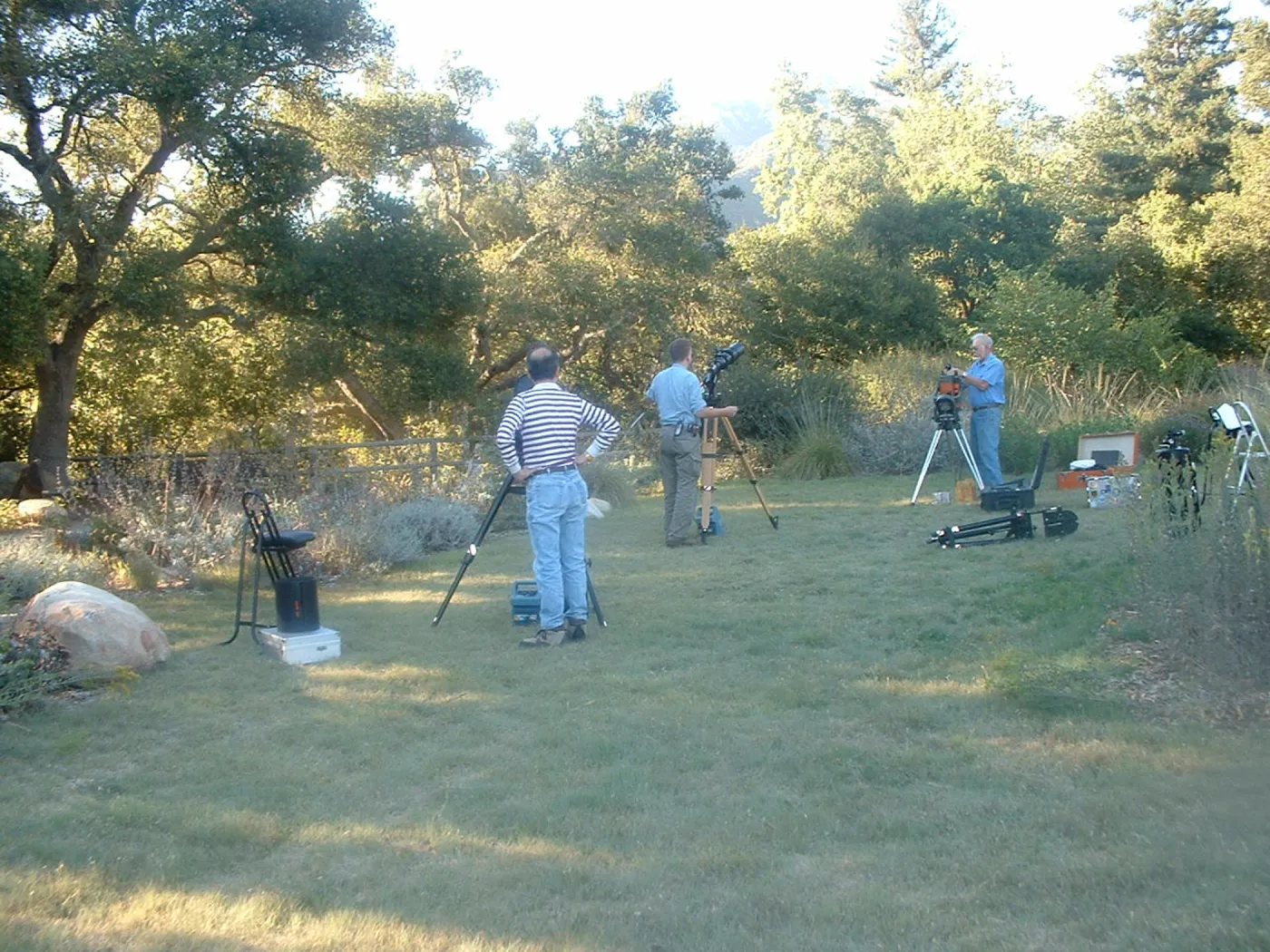 telescopes in the Meadow, Great Garden Nature Night, SBBG, 2003
