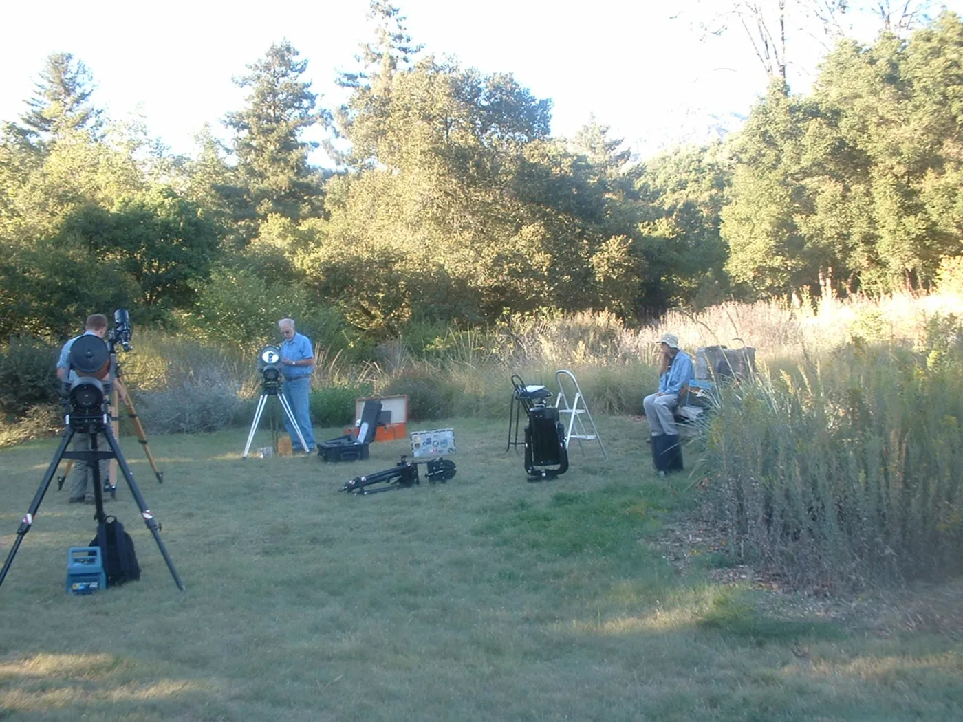 telescopes in the Meadow, Great Garden Nature Night, SBBG, 2003