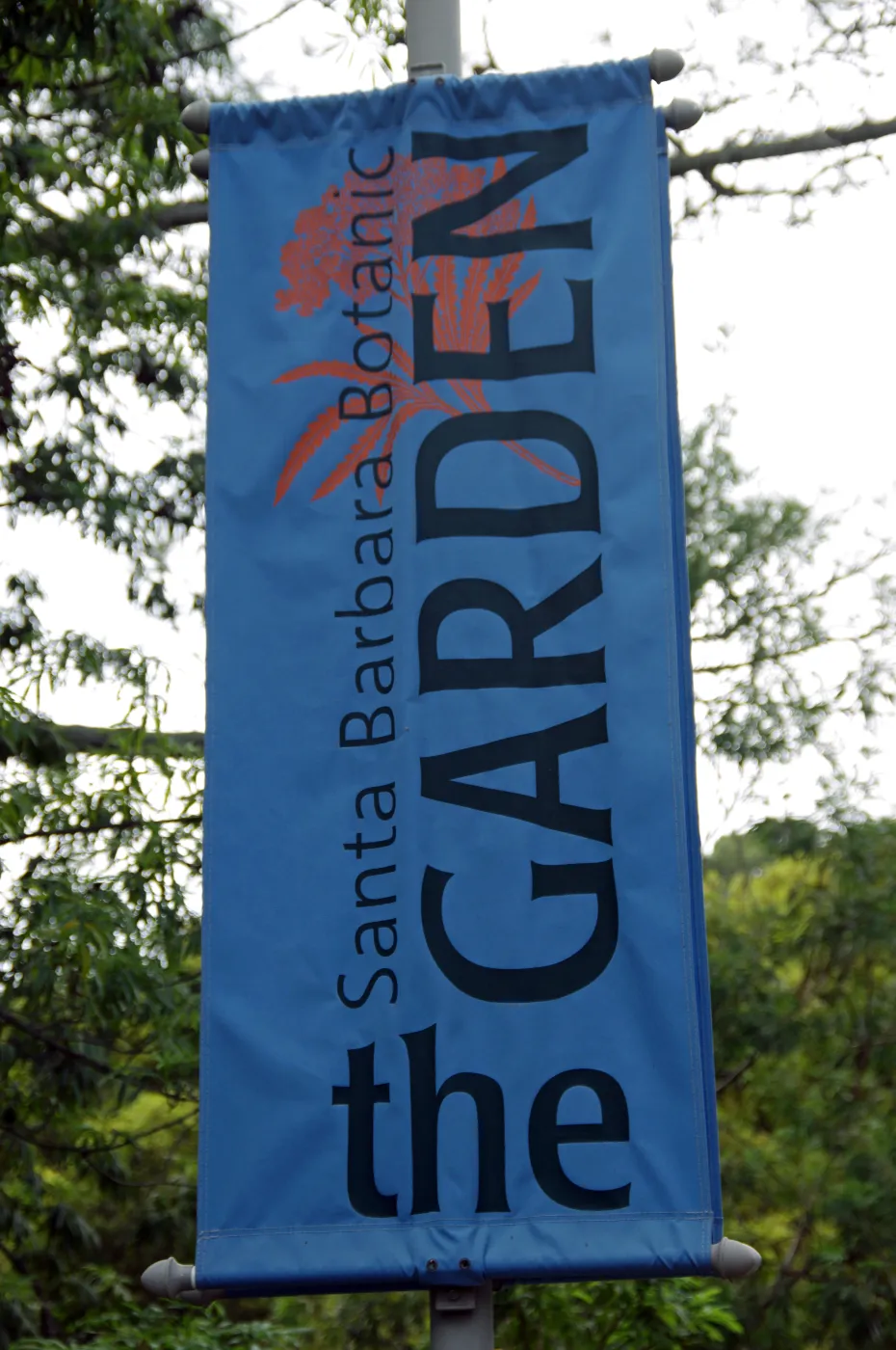 entrance banner, Santa Barbara Botanic Garden, March 2011, © Gary Margeson