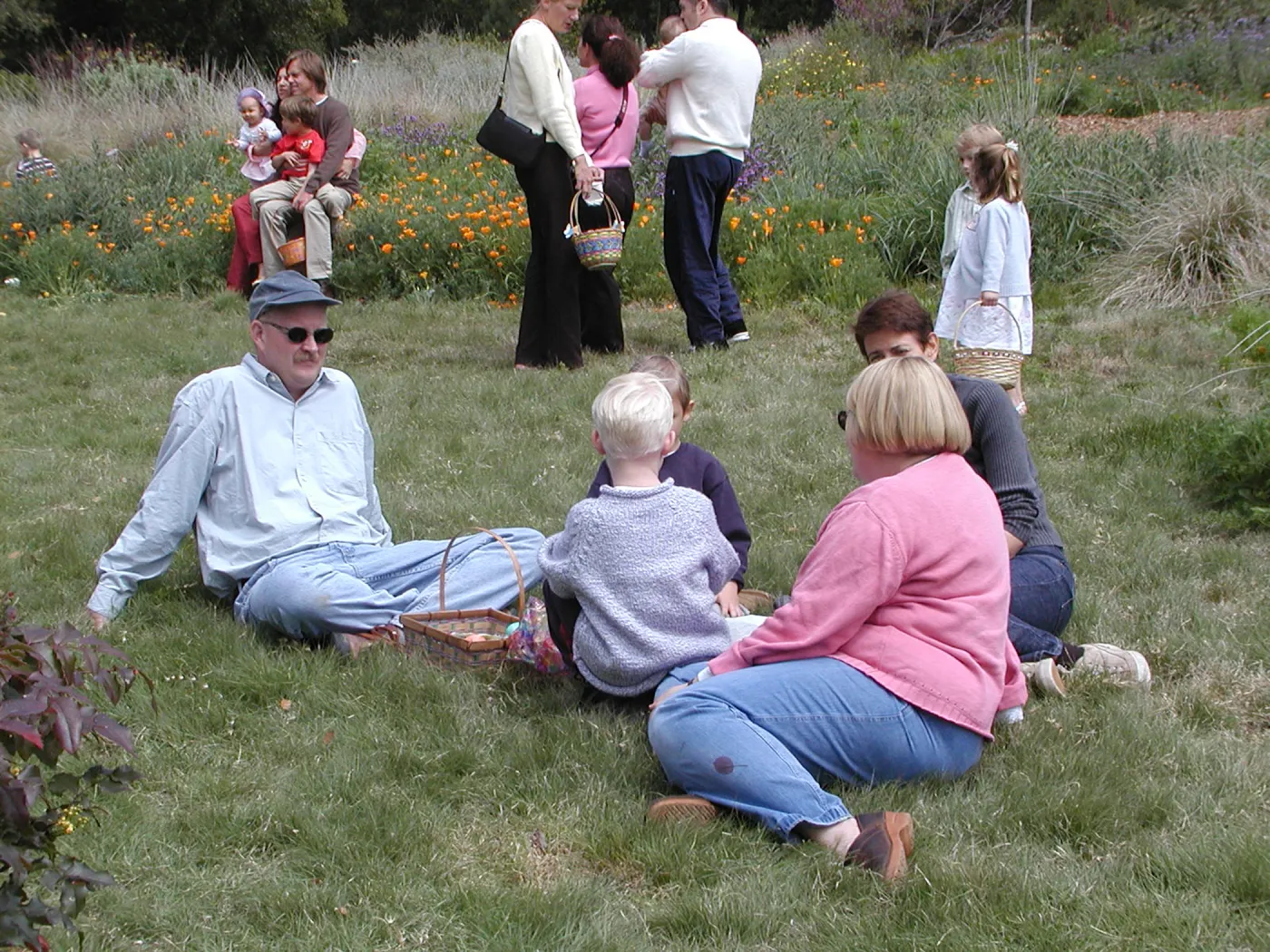 Garrett family, SBBG Egg Hunt, 2002