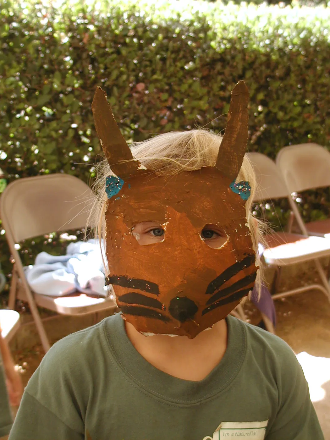 painted animal masks, SBBG Summer Nature Camp, 2002