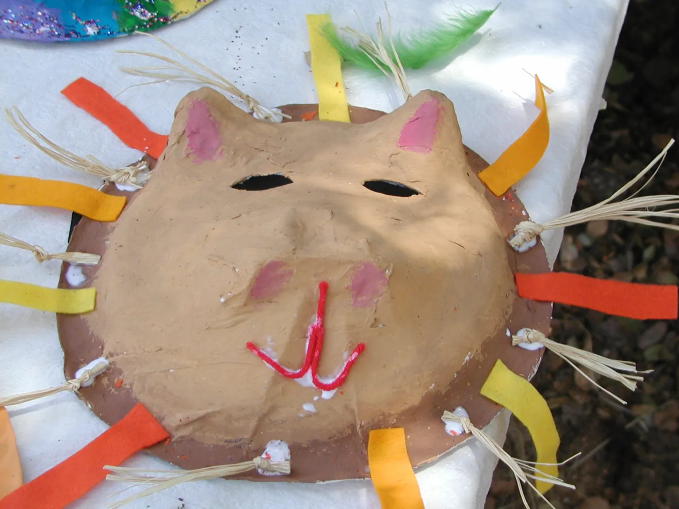 painted animal masks, SBBG Summer Nature Camp, 2002