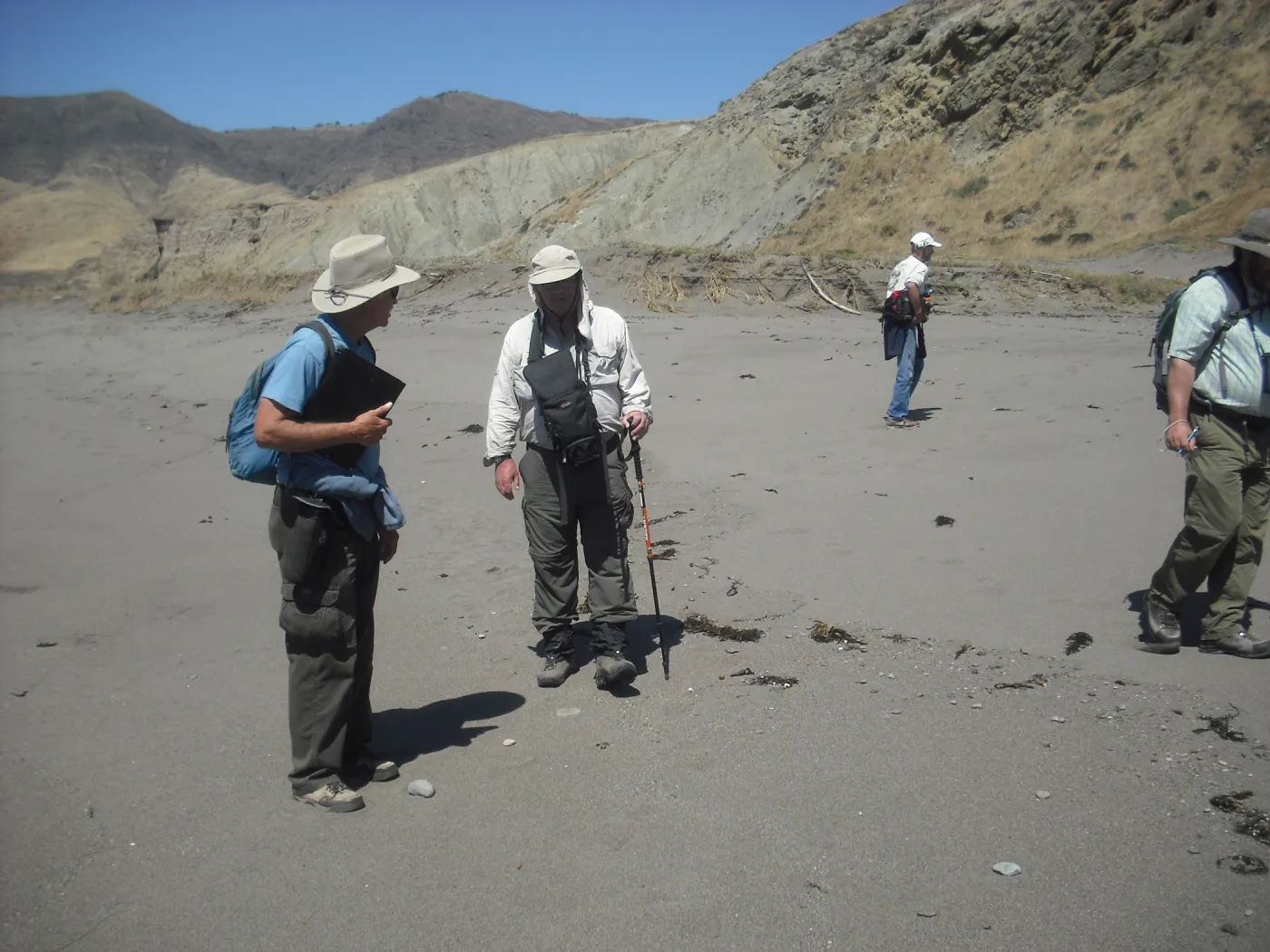 Christy Beach, Steve Junak and Chuck Rennie, SBBG Field Trip to Santa Cruz Island, 2011