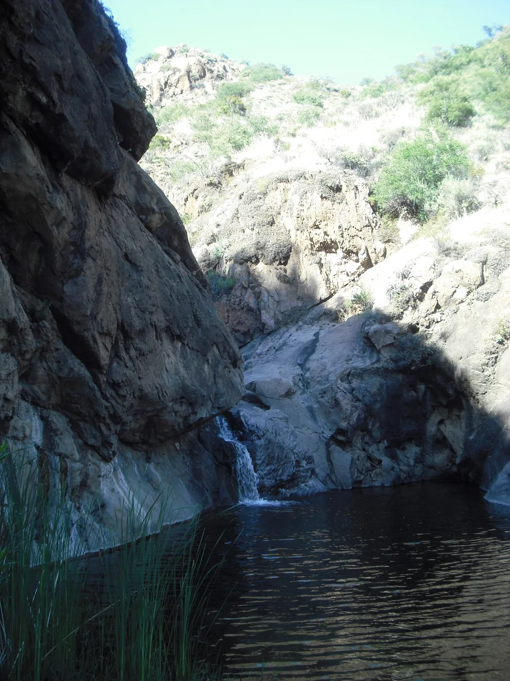 La Cascada pool and waterfall, Central Valley, SBBG Field Trip to Santa Cruz Island, 2011