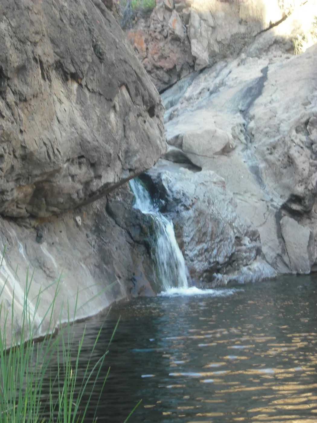 La Cascada pool and waterfall, Central Valley, SBBG Field Trip to Santa Cruz Island, 2011