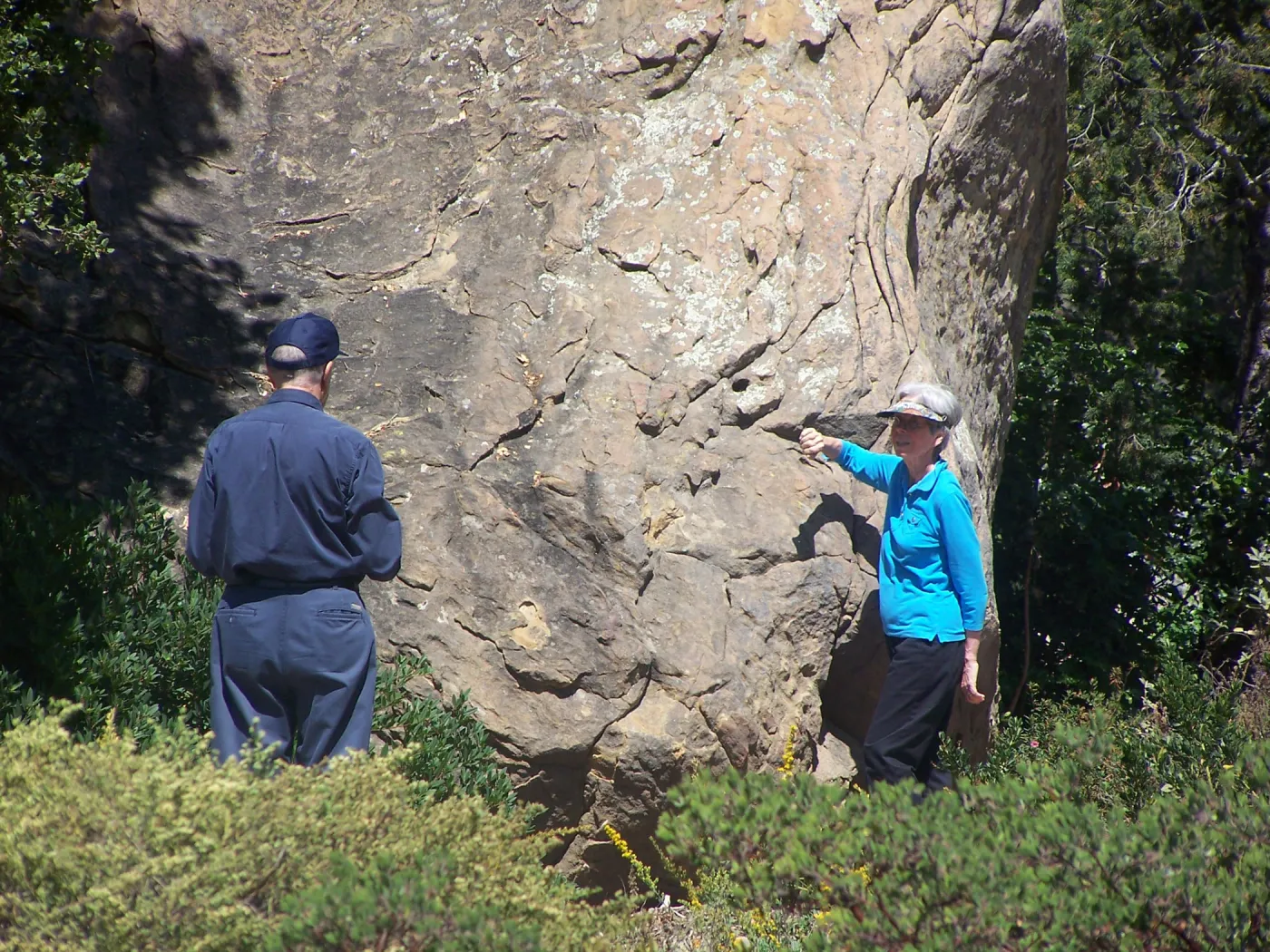 SBBG Community Free Day, visitors at the Blaksley Boulder