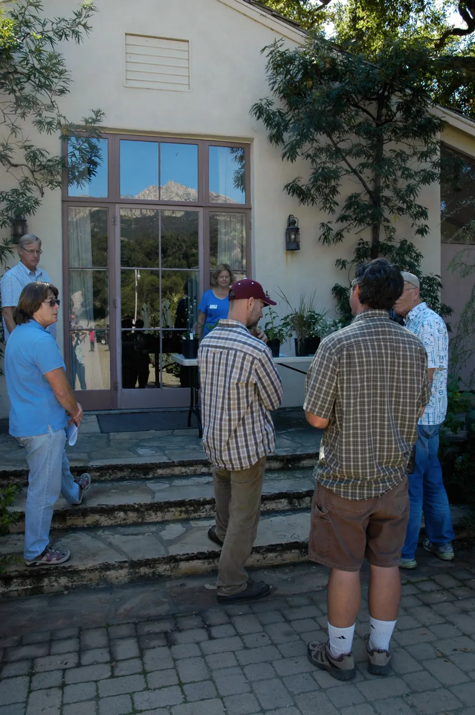 Master Gardener demonstration on the Library steps, Community Free Day, October 2011