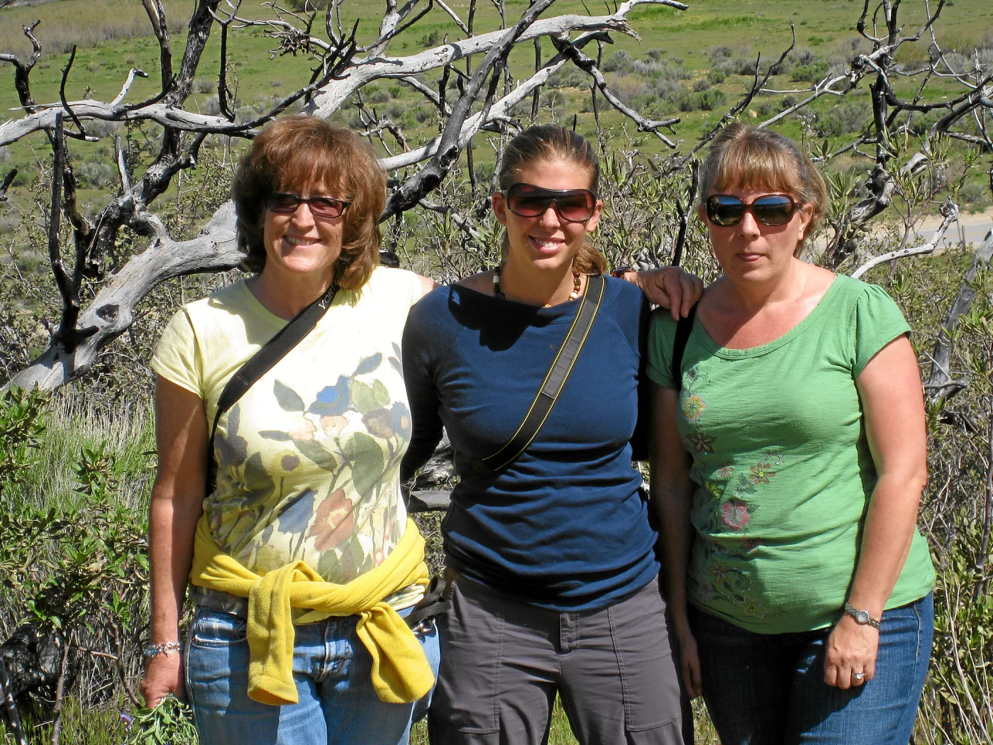 Vicinity of Ozena Ranger Station, Hwy 33. Betsy Collins, Heather Wenhau, Tricia Wardlaw