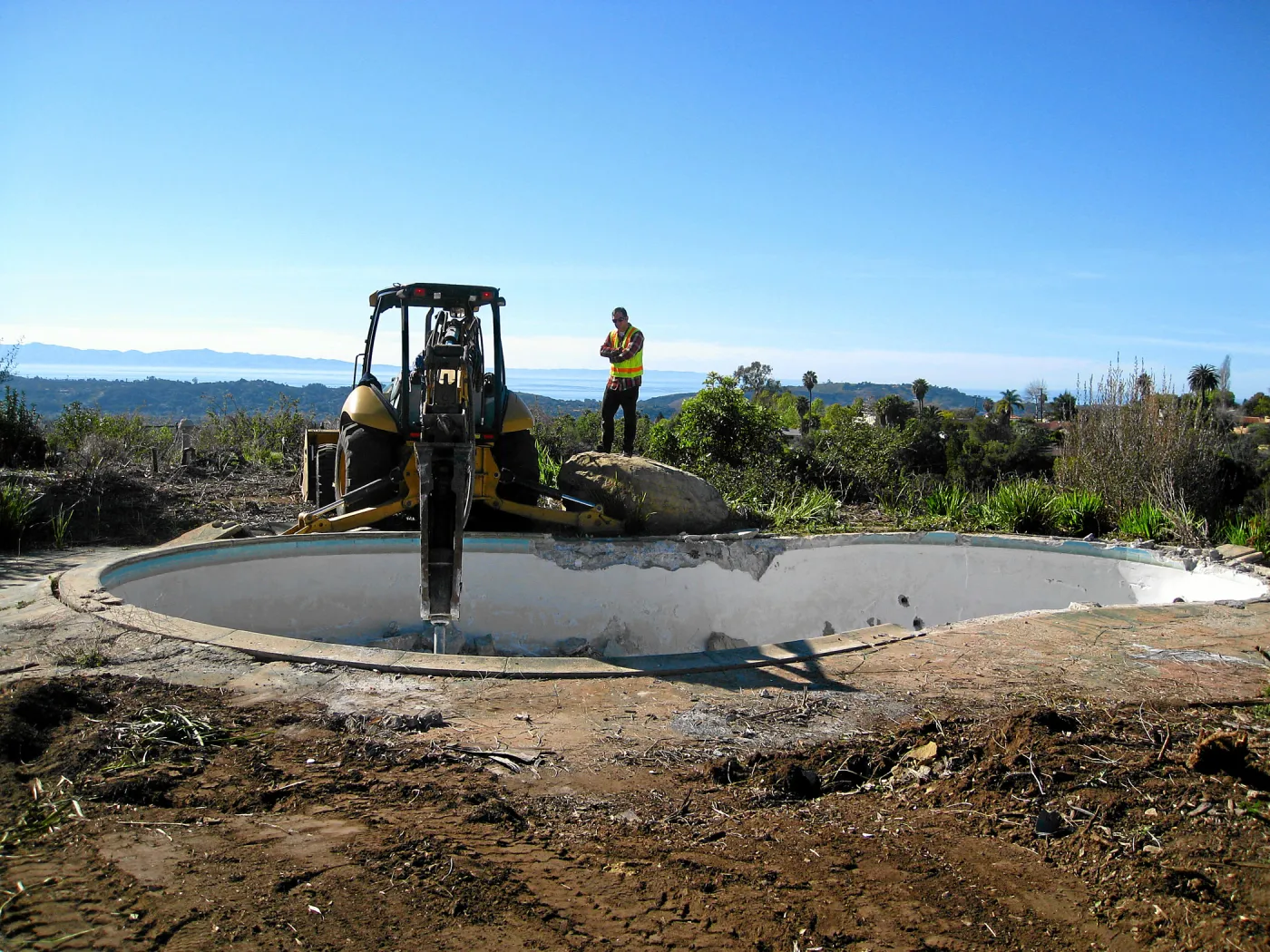 Gane House pool demolition