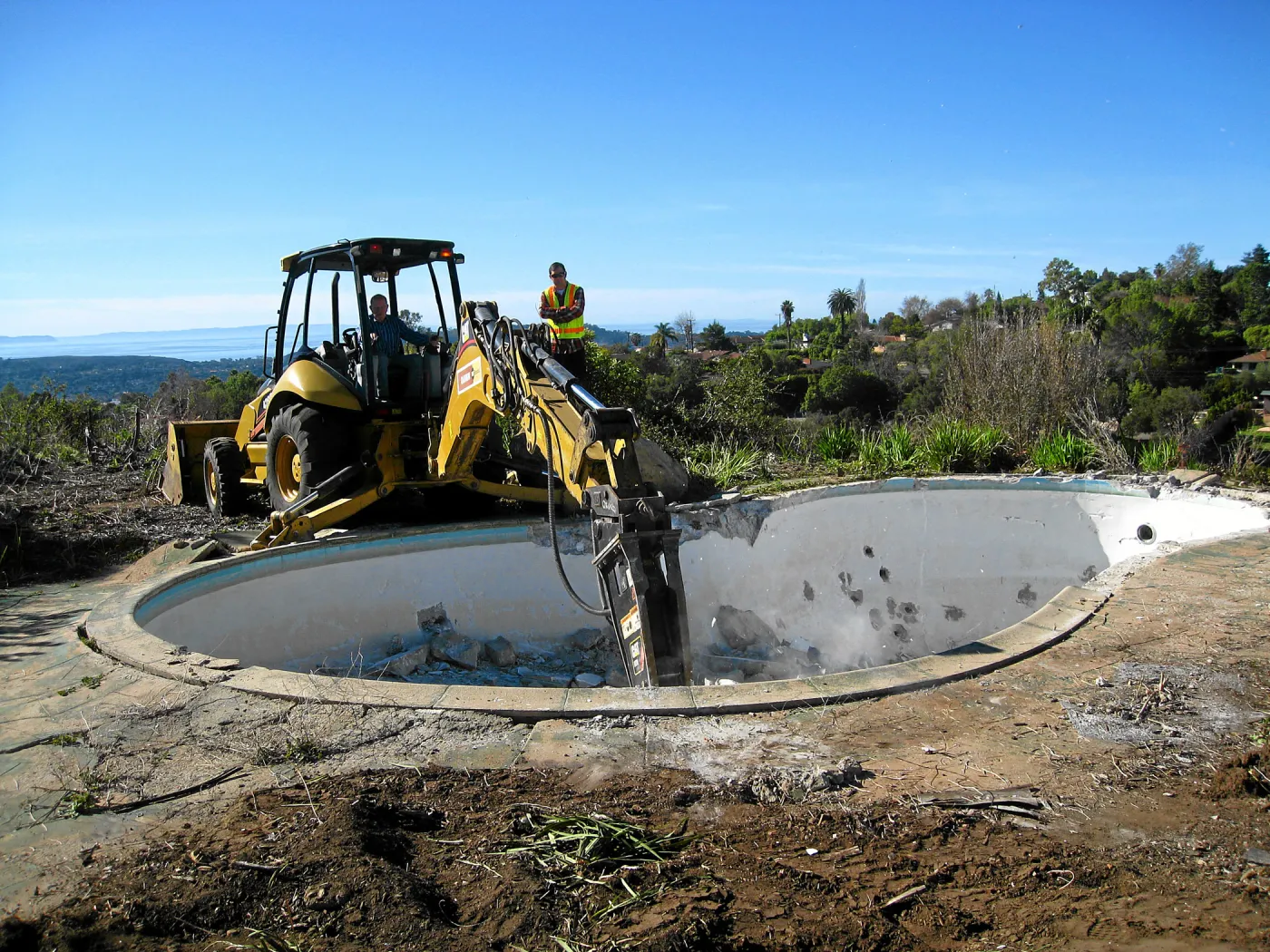 Gane House pool demolition