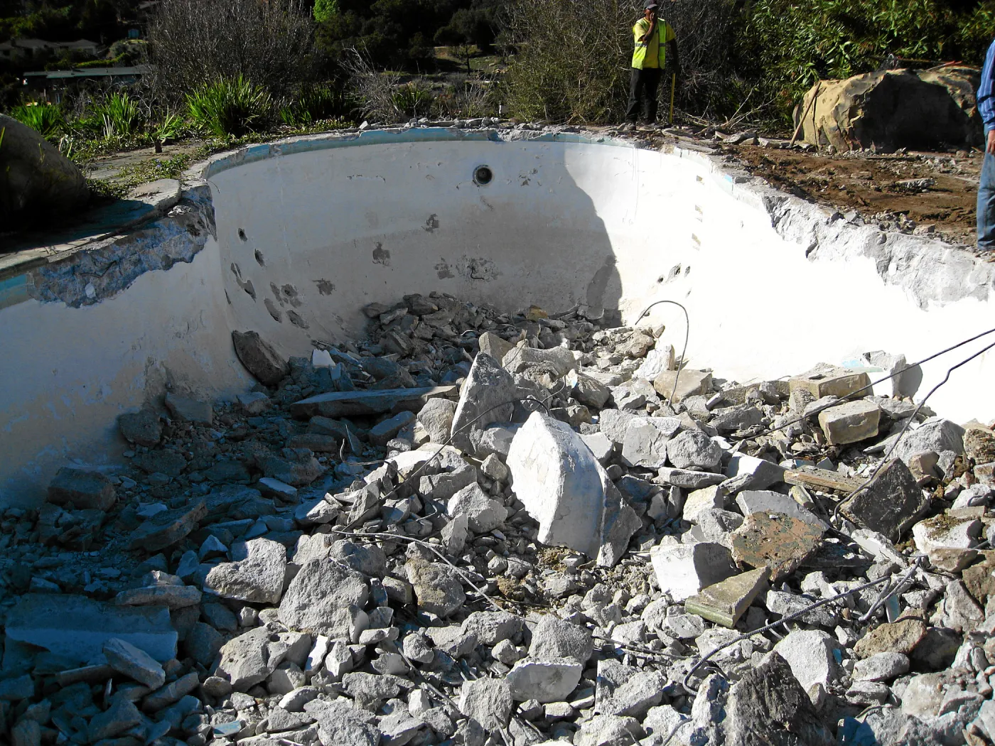 Gane House pool demolition