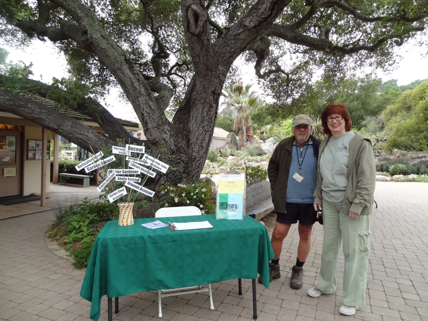 Volunteer table, National Public Gardens Day 2012, SBBG