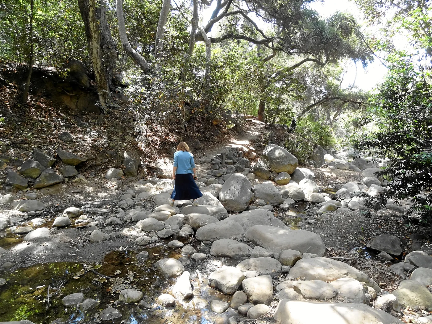 Betsy Collins at lower creek crossing