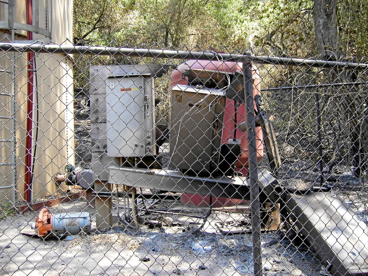 Jesusita Fire, damage to well