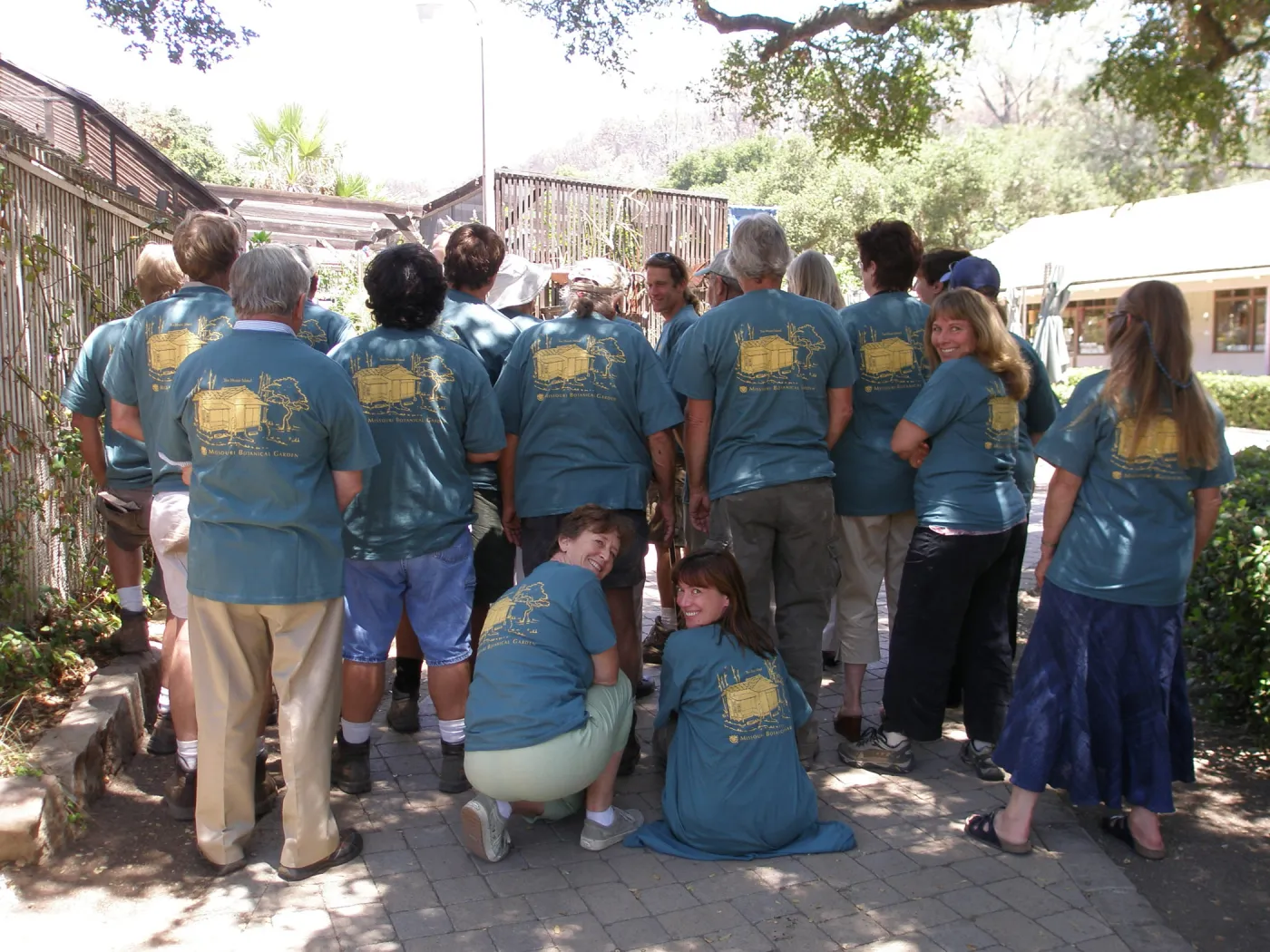 SBBG Staff Photo, post Jesusita Fire cleanup day, Betsy Collins, Gina Benesh, Tricia Wardlaw