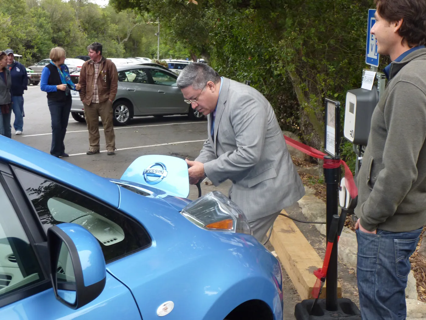 SBBG Electric Vehicle (EV) charging station event, Salud Carbajal