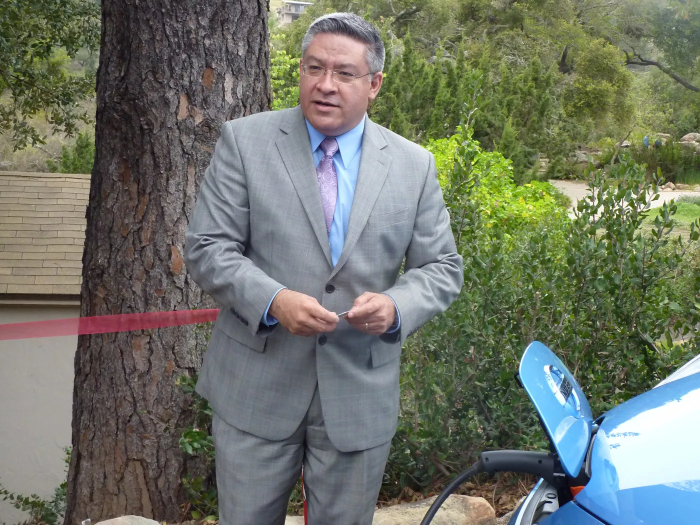 SBBG Electric Vehicle (EV) charging station event, Salud Carbajal