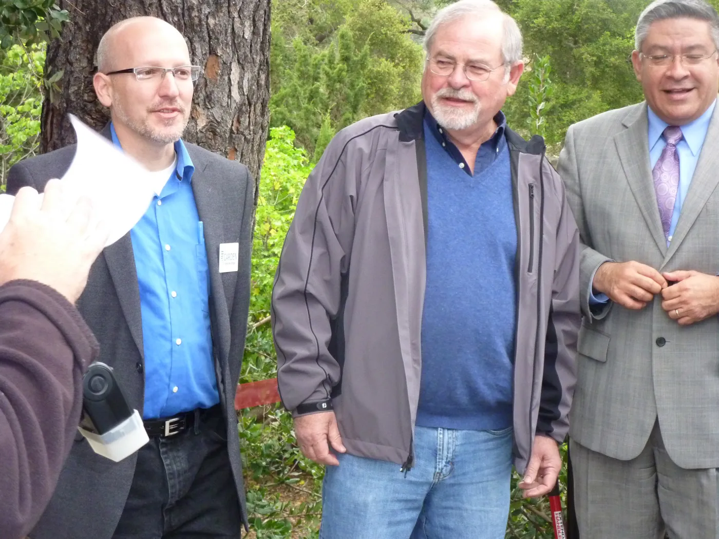 SBBG Electric Vehicle (EV) charging station event, Salud Carbajal, John Weiman, Steve Windhager