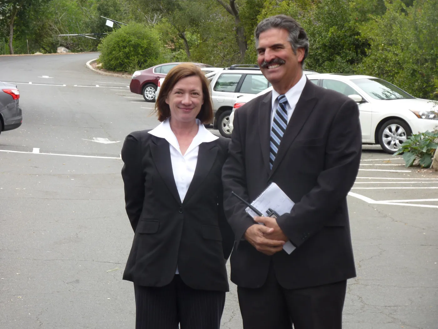 SBBG Electric Vehicle (EV) charging station event, Gina Benesh, John Palminteri