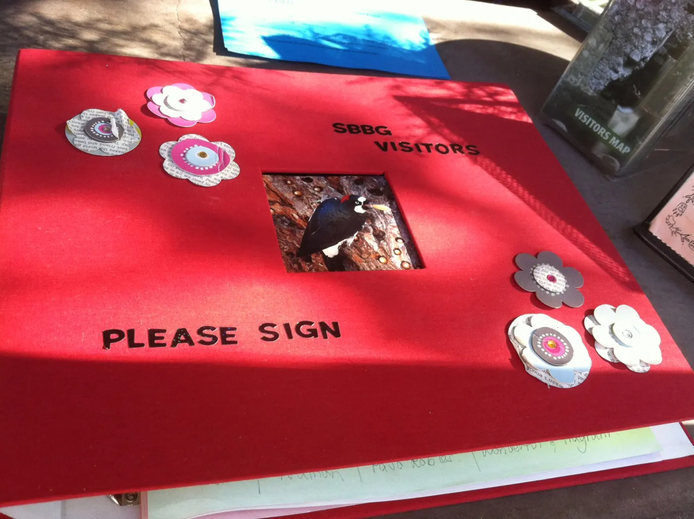 SBBG Visitors, Please Sign, Guest book