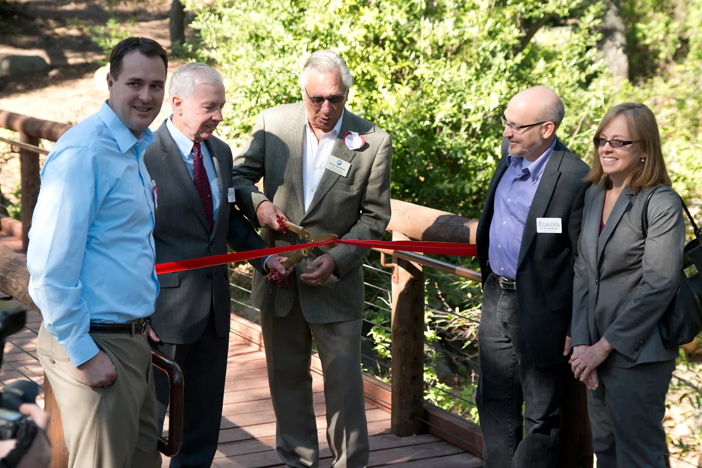 Campbell Bridge opening event, February 14, 2013, ribbon cutting