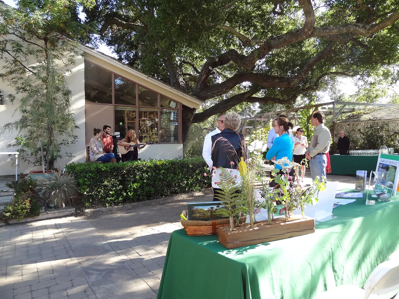 SBBG hosts Santa Barbara Chamber of Commerce Mixer, June 2013, musicians