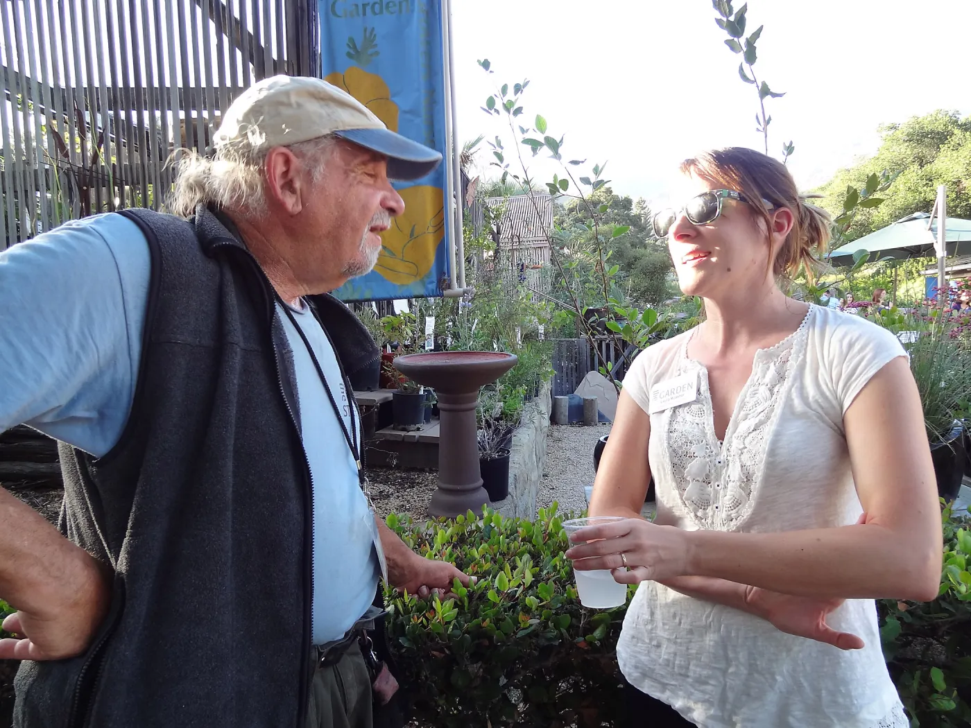SBBG hosts Santa Barbara Chamber of Commerce Mixer, June 2013, Geege ostroff and Laura Muasher