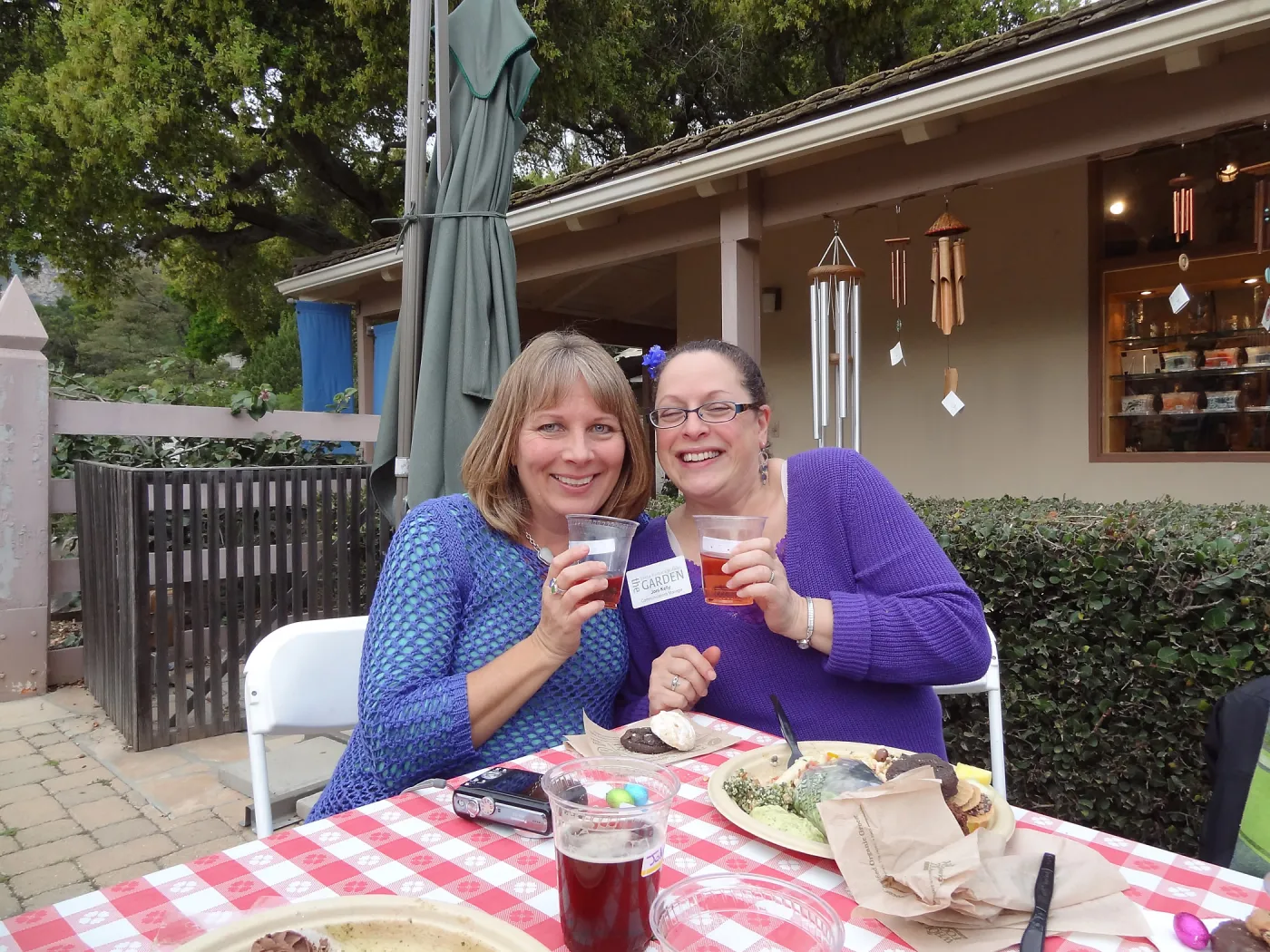 at the SBBG Members Picnic 2013, Tricia Wardlaw and Joni Kelly