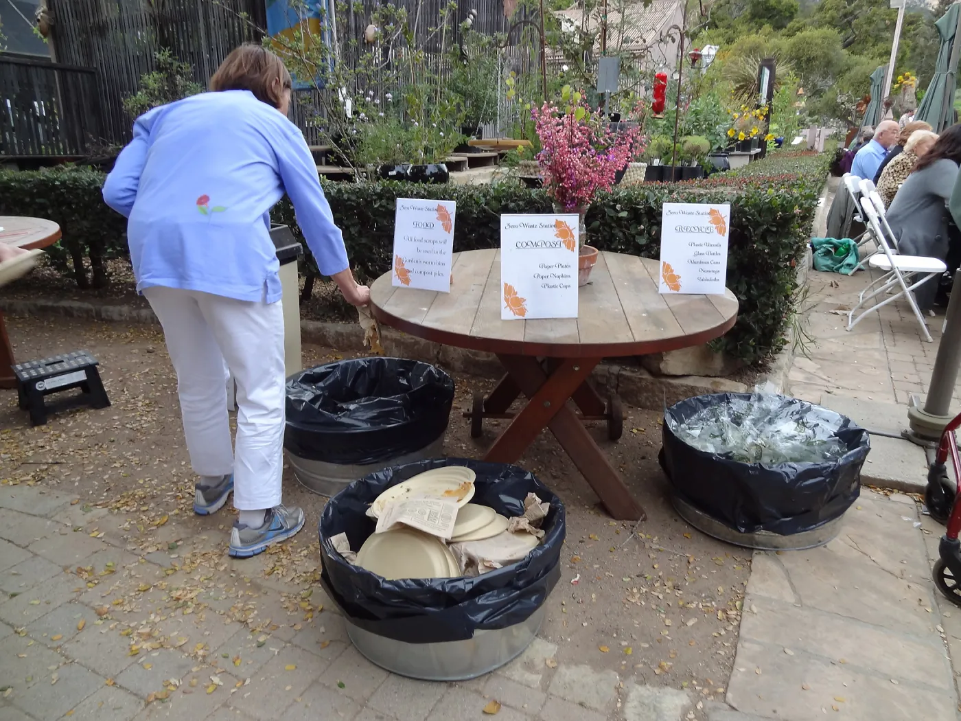 at the SBBG Members Picnic 2013, zero waste event
