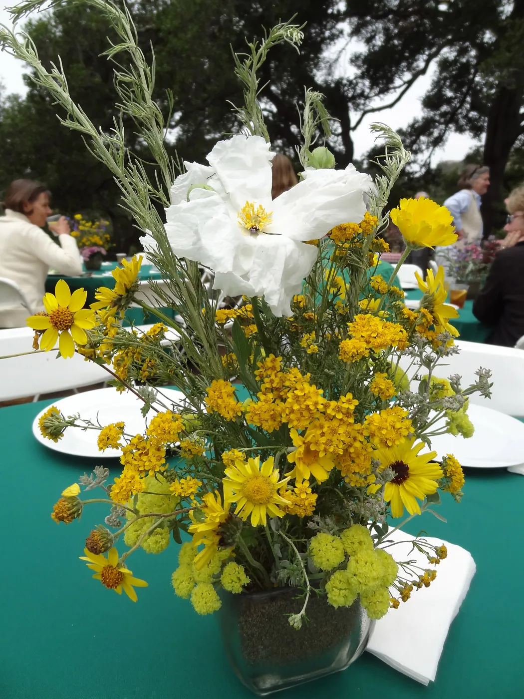 Volunteer Recognition event 2013, floral arrangements with wildflowers from the Garden