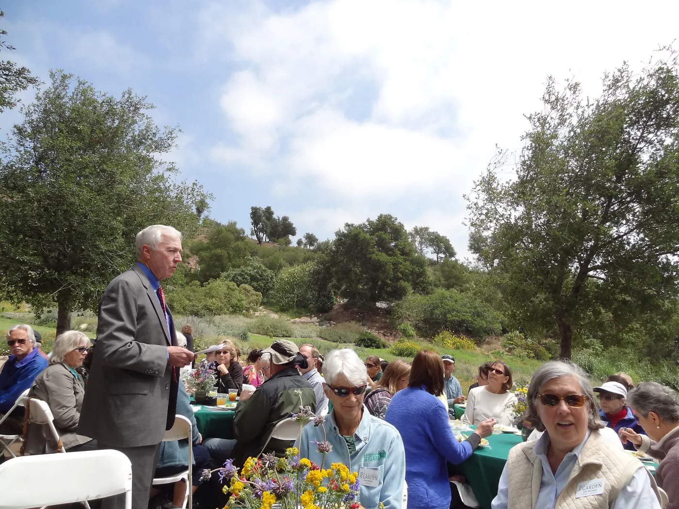 Volunteer Recognition event 2013, Board President John Brinker addressing the group