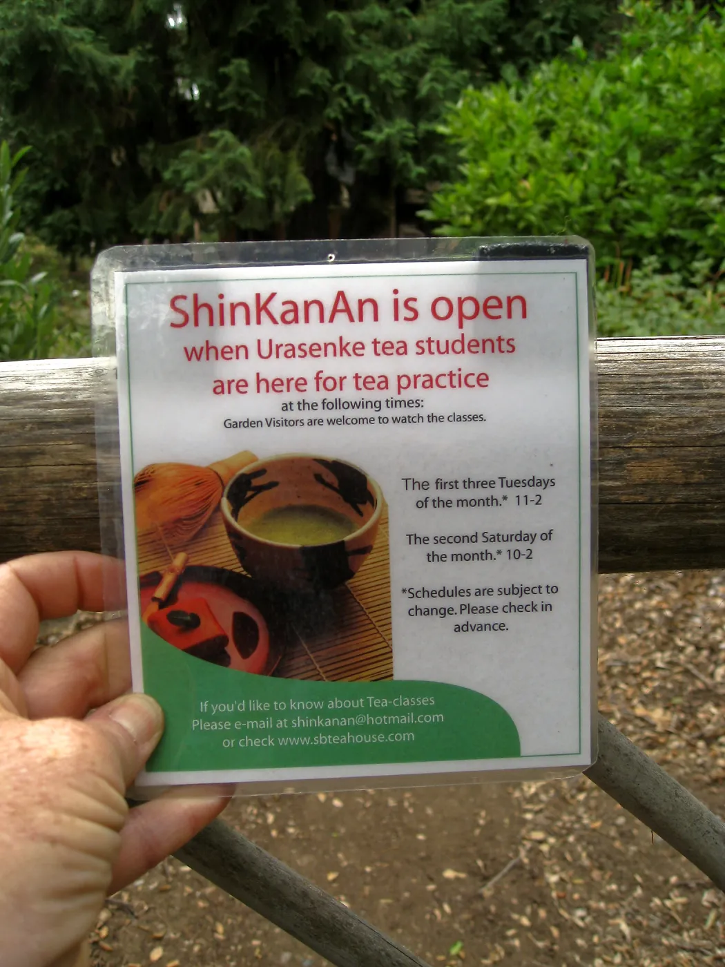 Sign at Teahouse