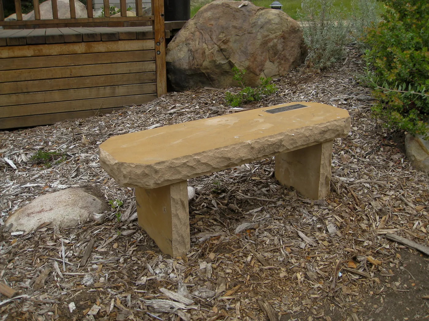 Lingle bench in Home Demonstration Garden