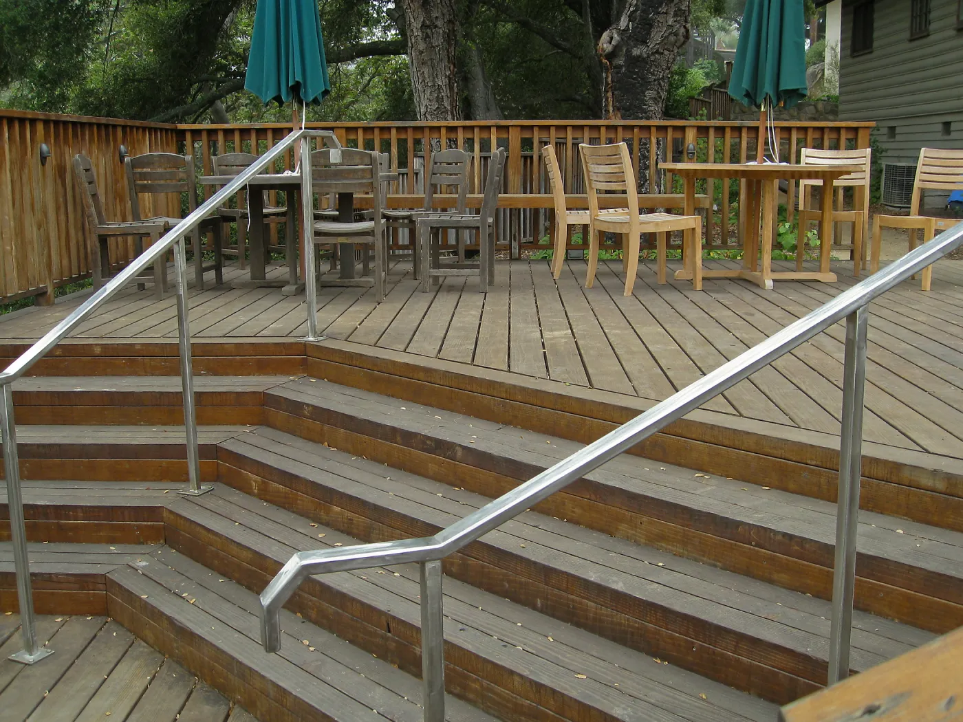 Reconstructed deck at Home Demonstration Garden