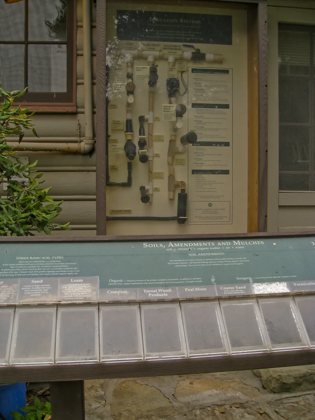 Irrigation display at Home Demonstration Garden