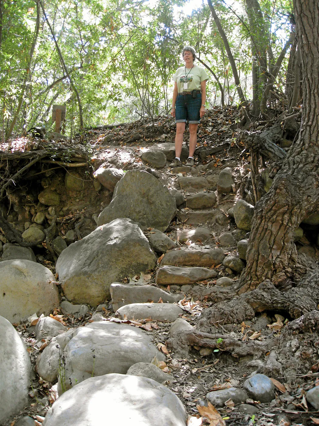 Ingrid Kaper at upper Creek crossing