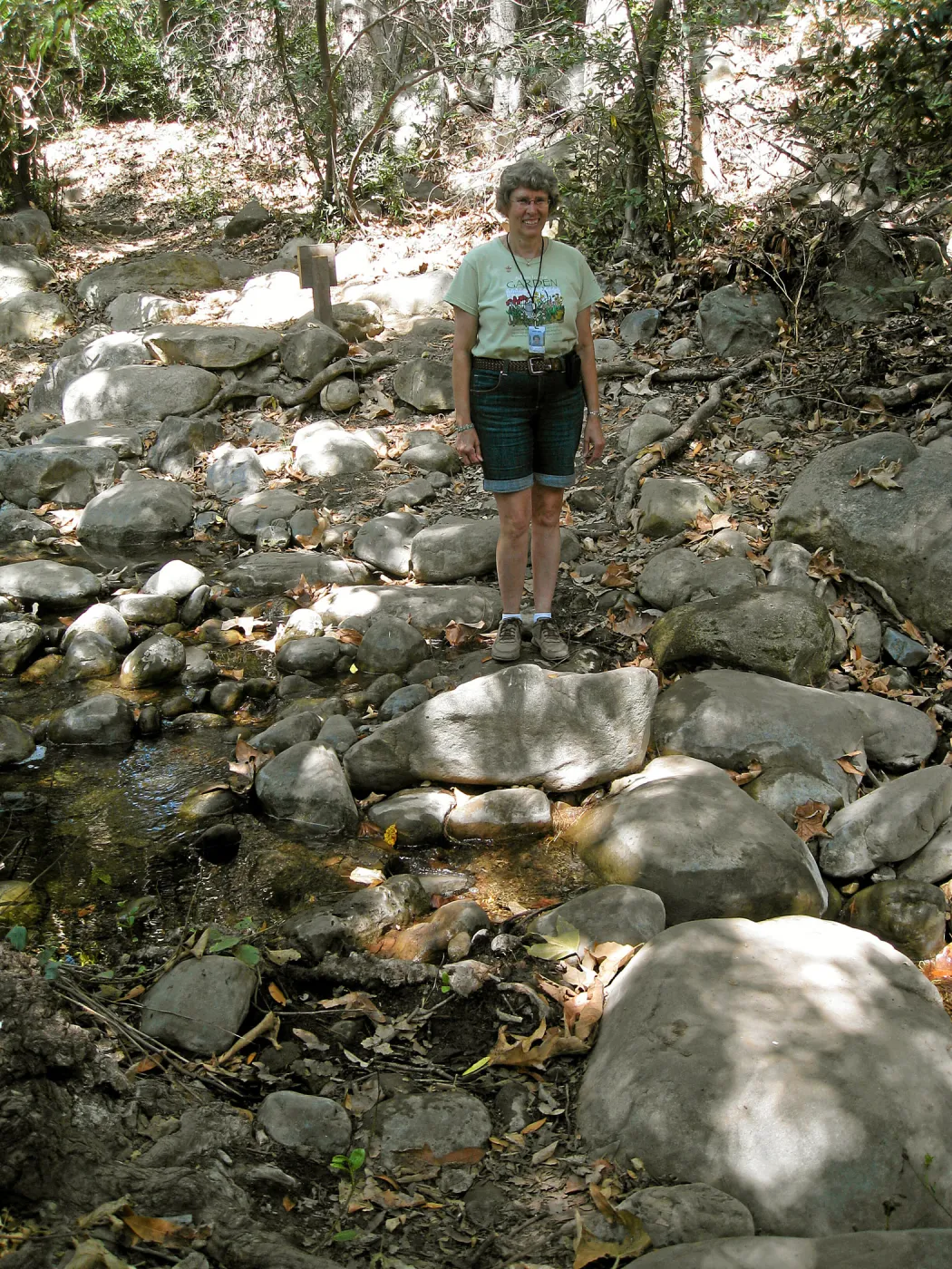 Ingrid Kaper at upper Creek crossing