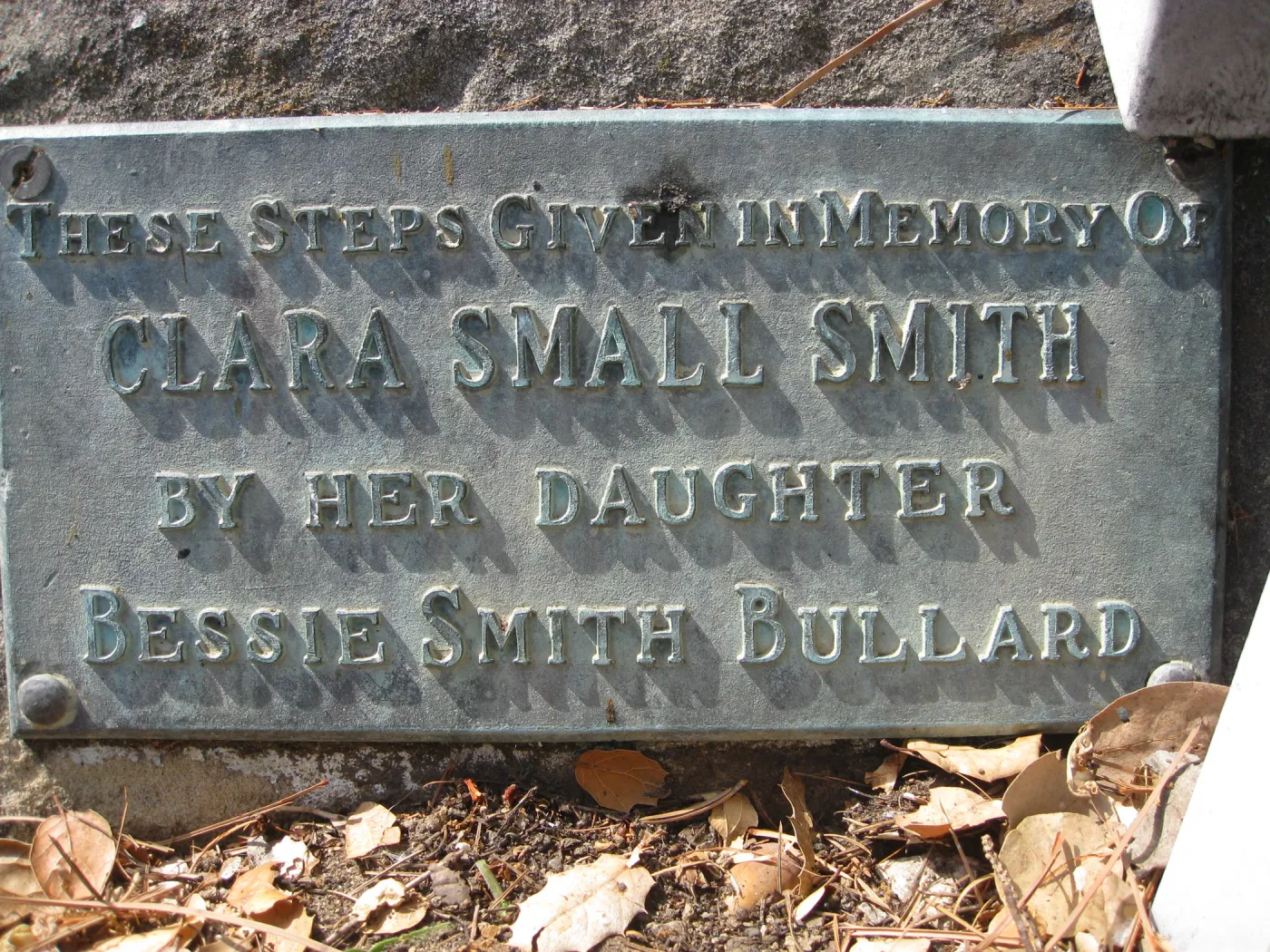 Clara Small Smith plaque