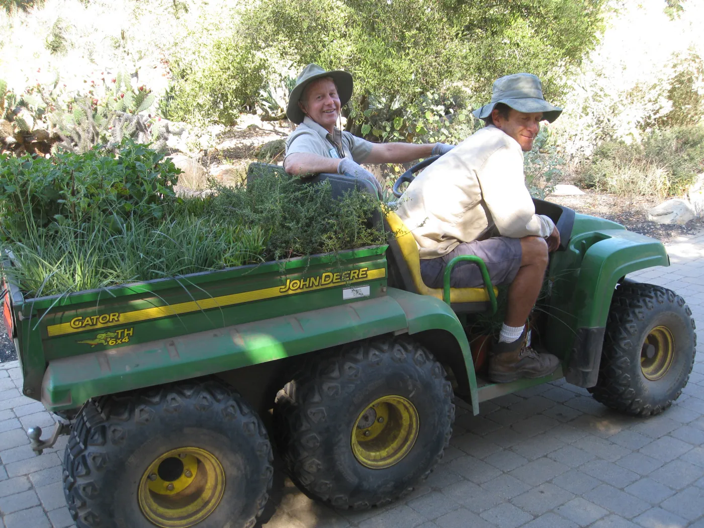 Dave Kershaw, Jason Nelson. Fall plant sale setup