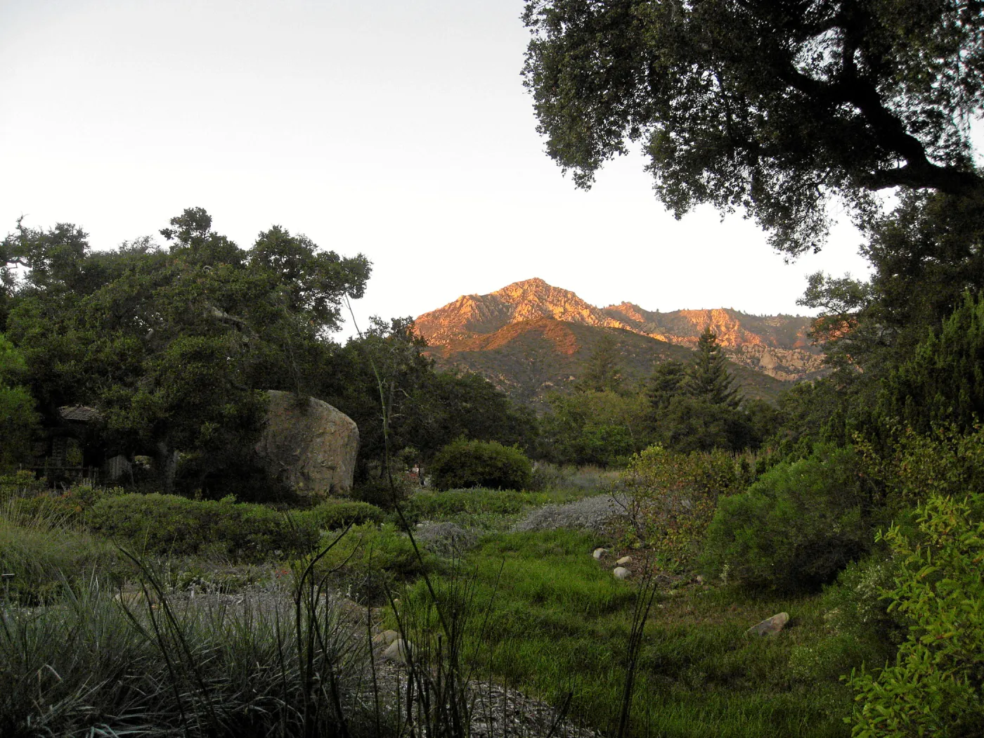 View to La Cumbre Peak at dusk